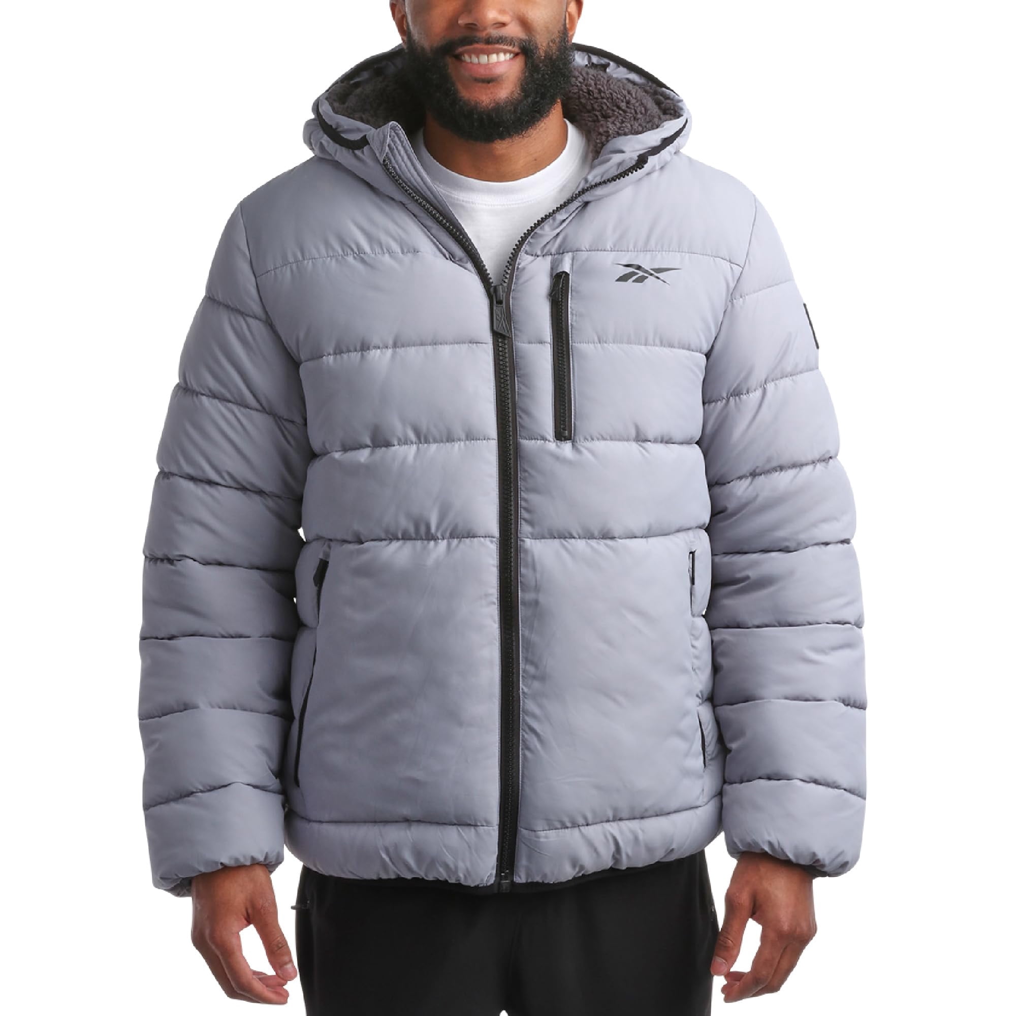 Chaqueta De Invierno Reebok Heavyweight Con Forro Sherpa Y Parka Acolchada