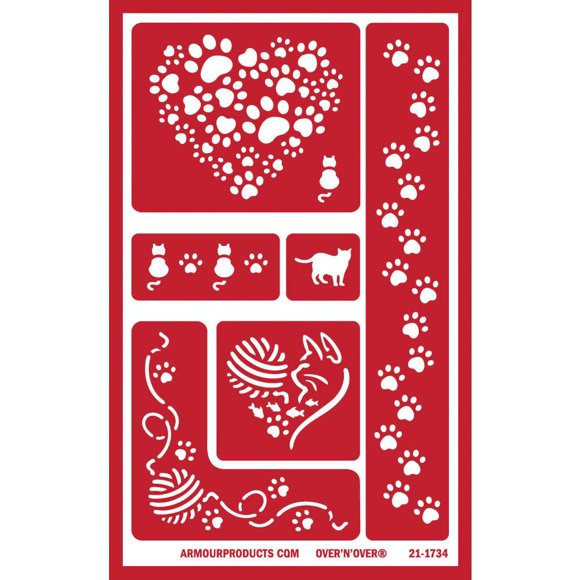 Plantillas para Grabado en Vidrio Armour Etch Gatos 13x20 cm