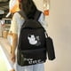 thumbnail image 2 of 2pcs/set Kawaii Cute Cartoon Backpack, Preppy College School Bookbag, Casual Travel Daypack Knapsack & Pencil Bag For Students Girls, 2 of 3