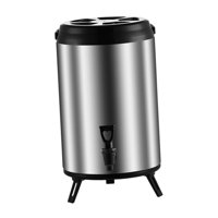 Bothyi - Dispensador De Bebidas Frías Y Calientes, Barril Aislado Para Jardines De Infancia, Oficinas, Banquetes, 8 L, Color Plata