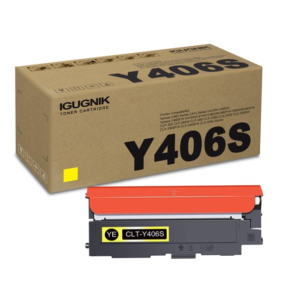 Cartucho de tóner IGUGNIK CLT-Y406S amarillo de alto rendimiento