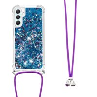 Funda Foxdock Para Samsung Galaxy A25 5G Con Cuerda Ajustable, Brillo Líquido, Protección Antigolpes Y Lente – Ideal Para Regalo