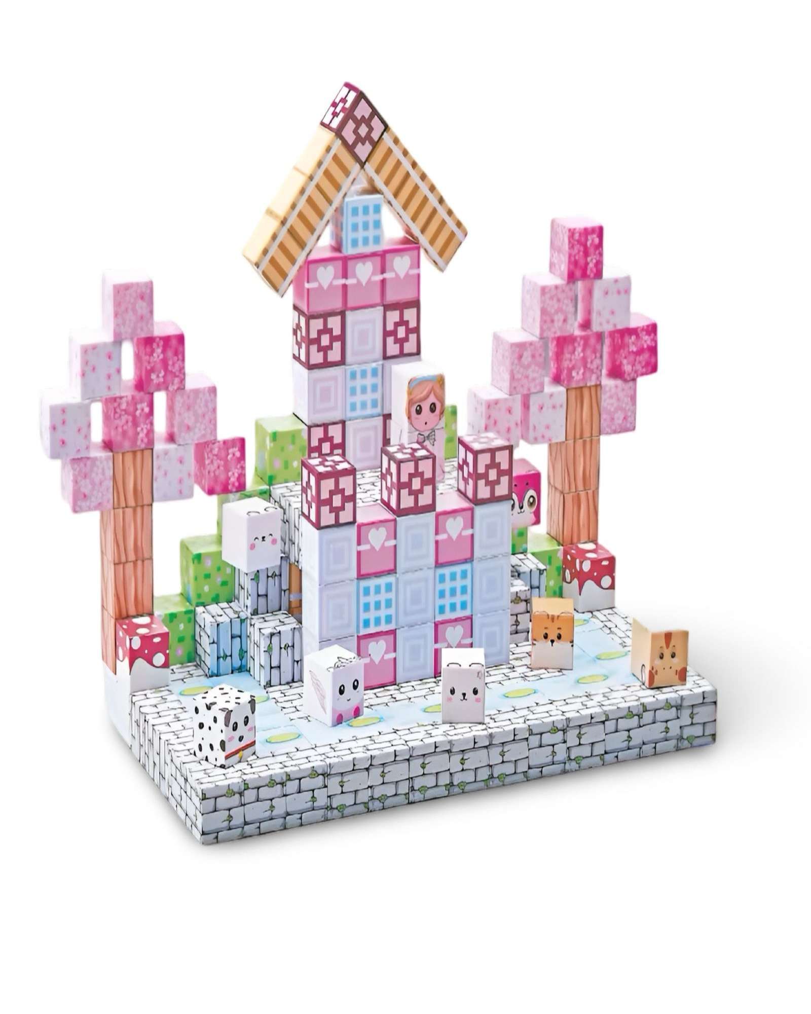 Minecraft - Juguete Cubo Magnetico 193 Piezas Diseño Mine-Cratf Niña