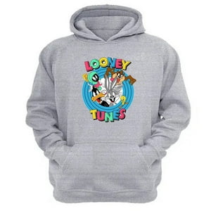 Genérico - Polerón Canguro Dibujos Animados Lt Gris Claro Talla Xs Unisex