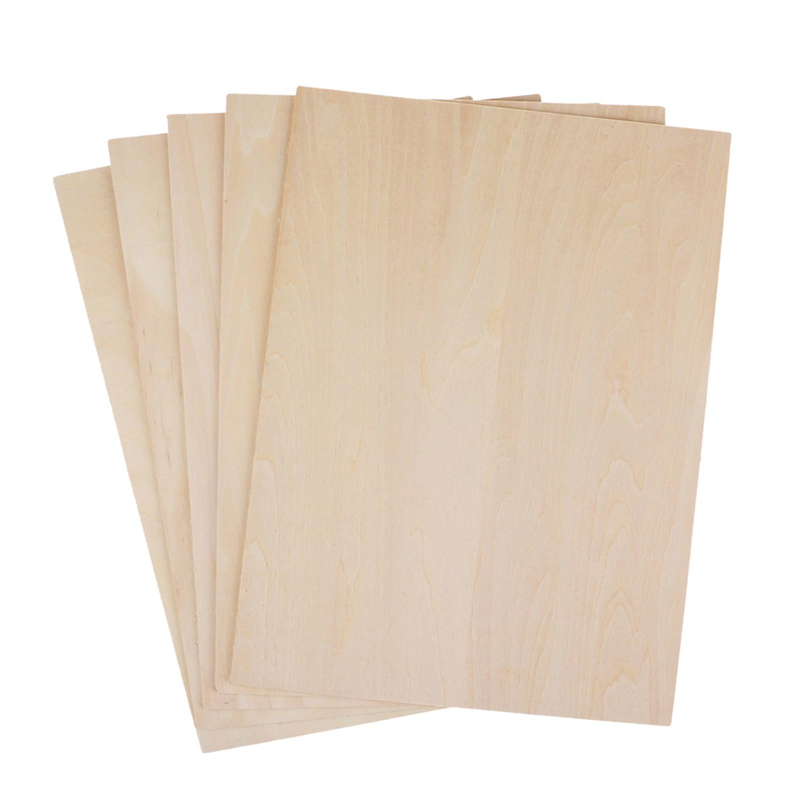 Magideal - 10 Uds. De Láminas De Madera Finas, Tablero En Rodajas De Madera, Tablero De Madera Para Proyectos, Manualidades Diy, Placa De Madera Para Fabricación 150mmx100mmx1mm