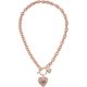 thumbnail image 1 of Collar GUESS con encanto de logo y cierre de presión en oro rosa – talla única, 1 of 1
