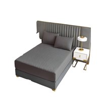 Genérico - Cubrecolchon Impermeable King Gris Oscuro