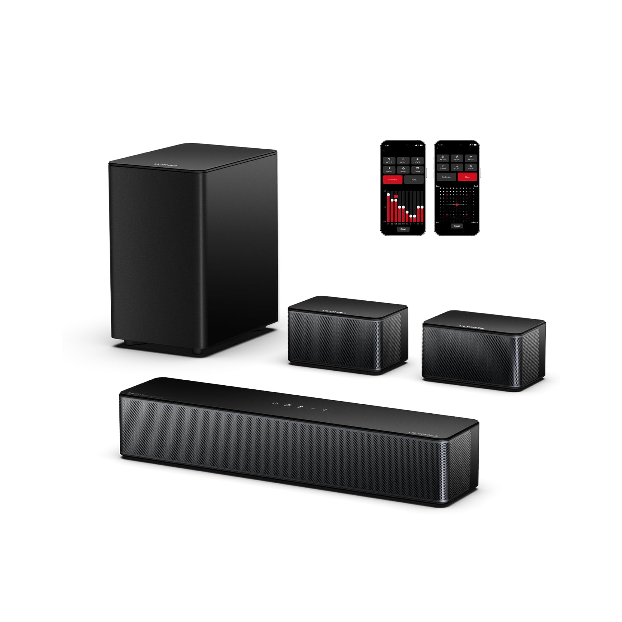 Barra De Sonido Ultimea 5.1 Para Smart Tv Dolby Atmos 410w Con Subwoofer