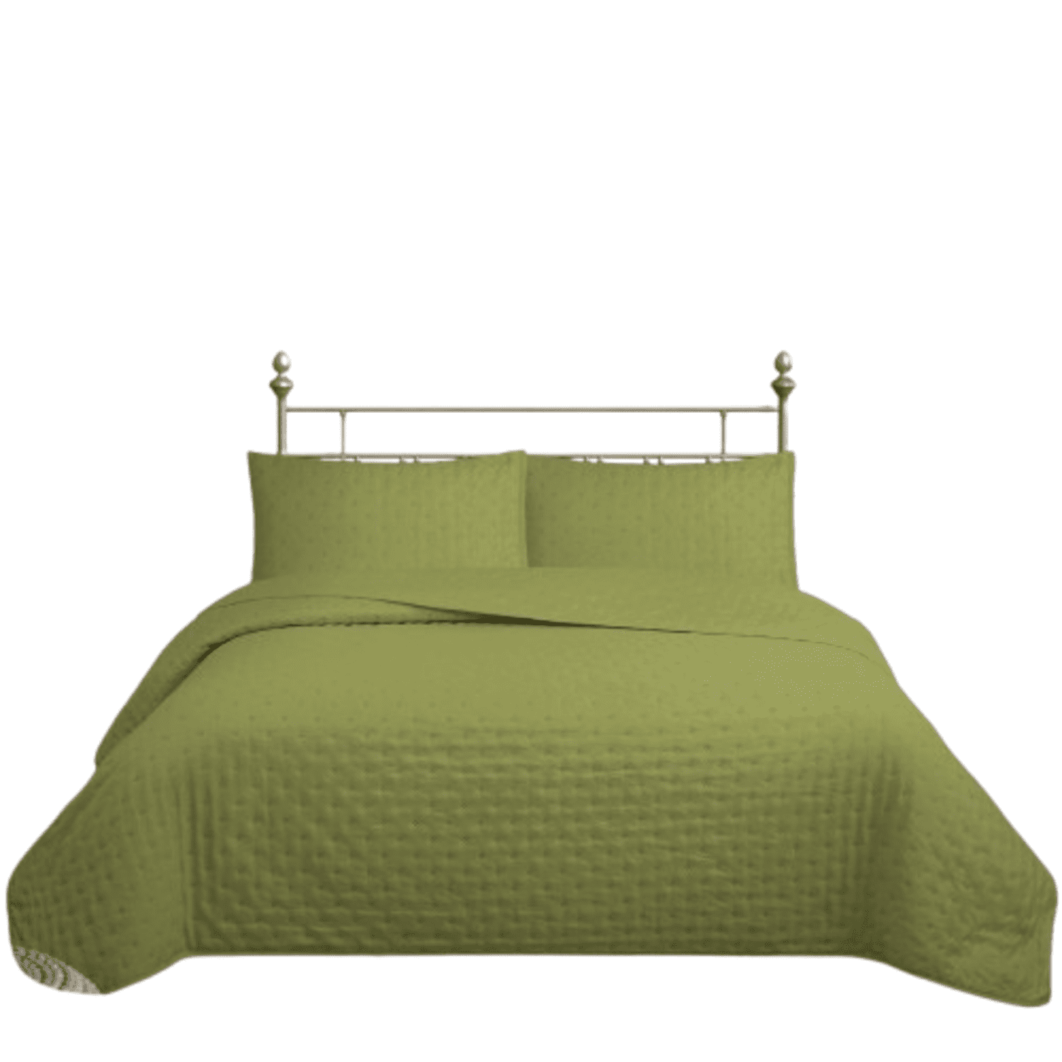 Genérico - Cubrecama Quilt Reversible Queen 220 X 240 Cm Color Oliva Delux Collection Martiné