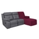 thumbnail image 2 of Funda para Chaise ULTICOR de Terciopelo Plush Burdeos Grande Derecha, 2 of 6