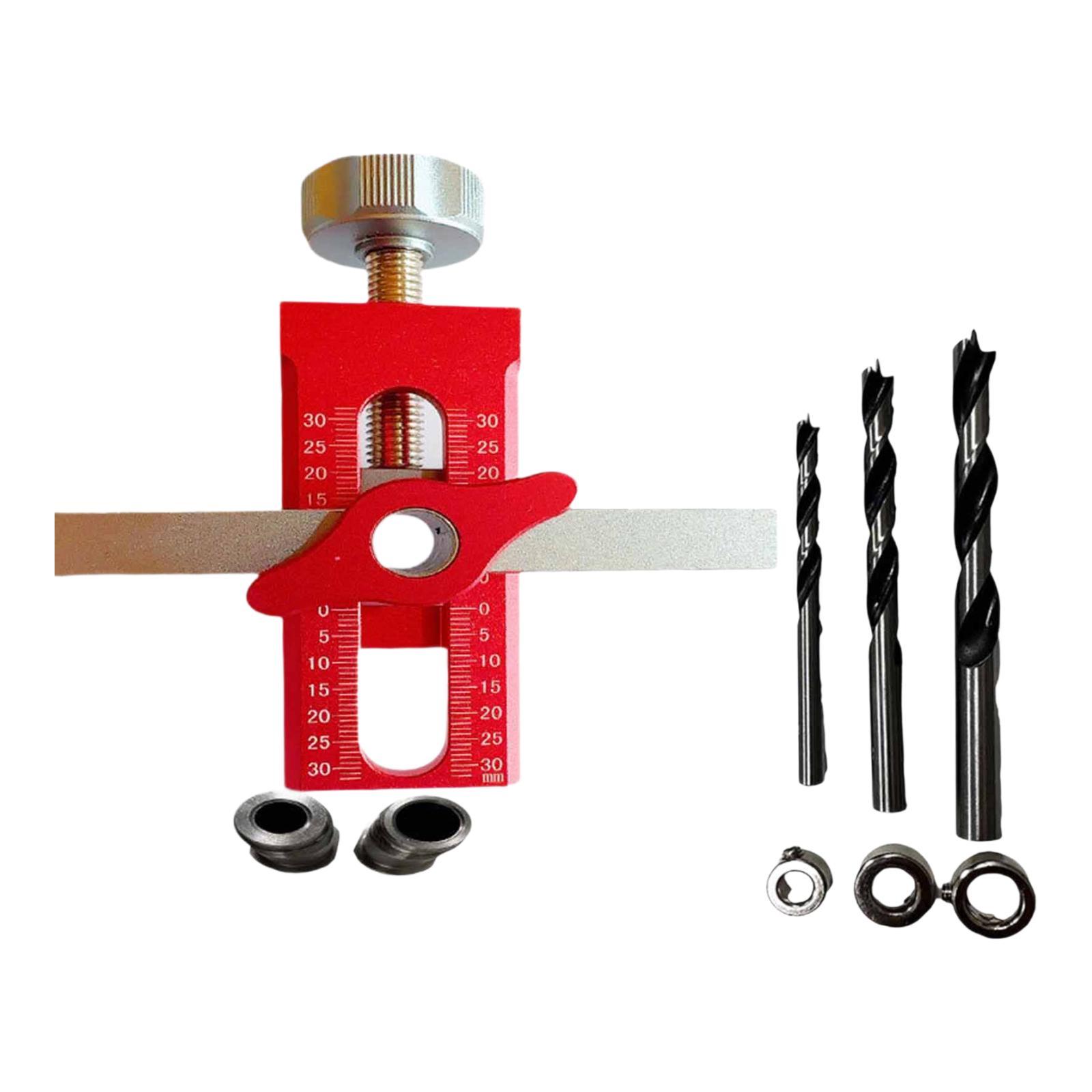 Ioensy - Plantilla De Montaje Para Estantería De Armario 2 En 1, Posicionador De Instalación De Puerta De Armario, Color Rojo