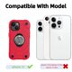 thumbnail image 2 of Funda KCJ para iPhone 15 con Soporte de Anillo, Protección Total, 2 of 8