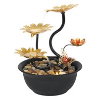 Magideal - Fuente De Agua De Mesa, Cascada, Adorno Usb, Fuente Interior De Escritorio Para El Hogar, Dormitorio, Decoración, Regalo De Inauguración De La Casa