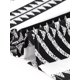 thumbnail image 5 of Agnes Orinda Blusas Casuales de Verano para Mujer de Talla Grande para Escuela y Universidad con Cordón Bohemio, Borla, Cuello en V, Manga Corta, Estampado Floral, 2X Negro, 5 of 6