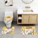 thumbnail image 2 of Pompompurin Juego de 3 alfombras de baño de coral fleece: tapete de baño + alfombra de inodoro en forma de U + funda de tapa de inodoro en forma de O, 2 of 6