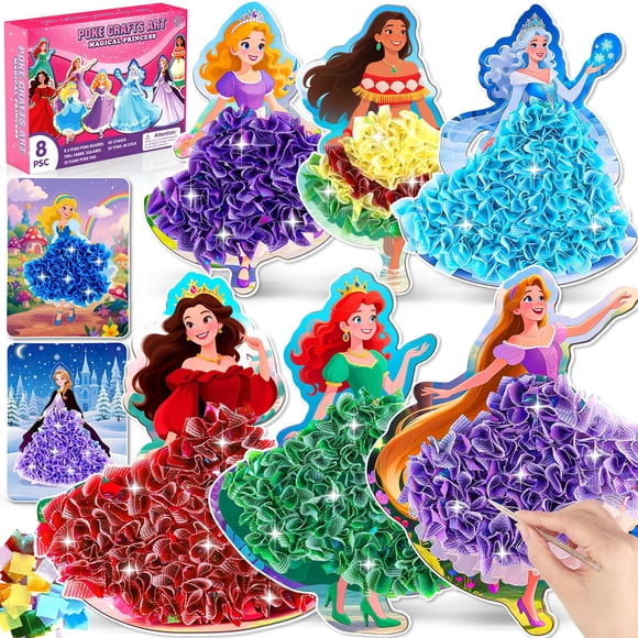 Kit de Arte Mccreadee de 8 Piezas, Princesas Mágicas, Manualidades DIY