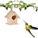 thumbnail image 5 of Casa de madera para pájaros sin terminar, para pintar, nido colgante de madera para dormir, para decoración de jardín de aves silvestres al aire libre., 5 of 8