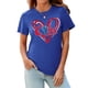 thumbnail image 2 of Camiseta De Béisbol Para Mujer Casual Manga Corta Azul Talla L, 2 of 4