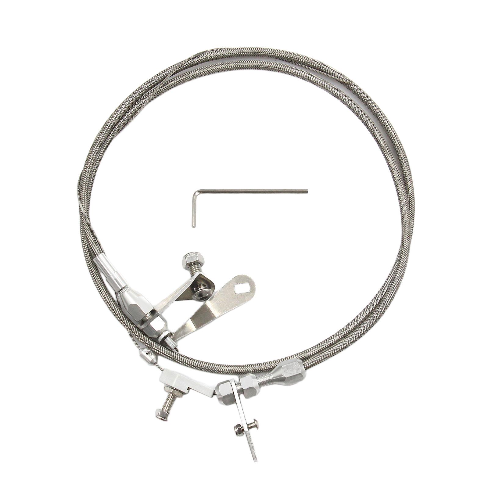 Ioensy - Accesorios De Repuesto De Accesorios De Cable Kickdown Trenzado C6 Para Todos Los Ford