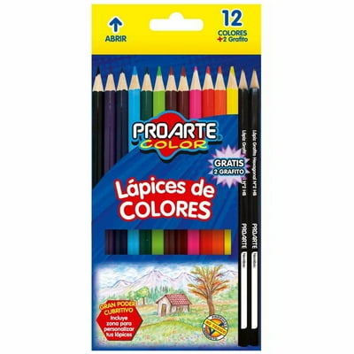 Set De Lápices 12 Colores + 1 Lápiz Grafito  Proarte