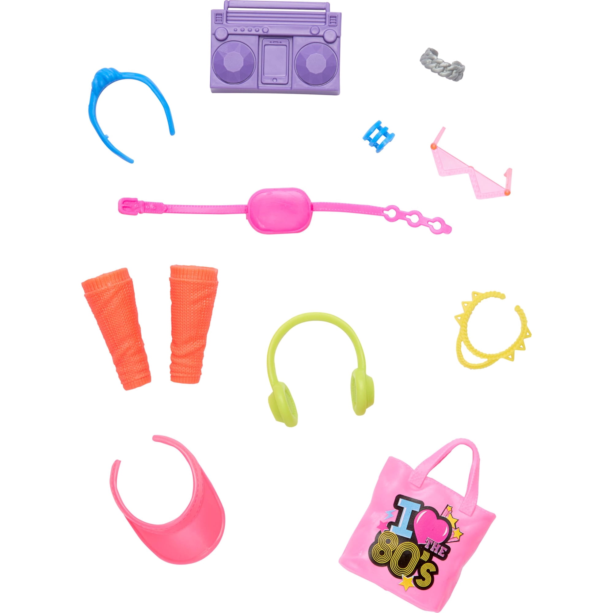 Paquete De Accesorios De Moda Con Tema Retro De Barbie De Los 80