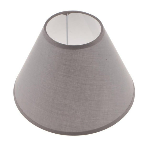 Pantalla De Tela Blanca Para Lámpara - 40 Cm Diámetro Inferior, 33 Cm Superior, Altura 24 Cm, Casquillo E27, Repuesto Rectangular Redonda