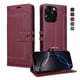thumbnail image 1 of Premium Wallet Case for iPhone 14 Pro with Card Slots & Kickstand, Flip Cover Red, 1 of 6