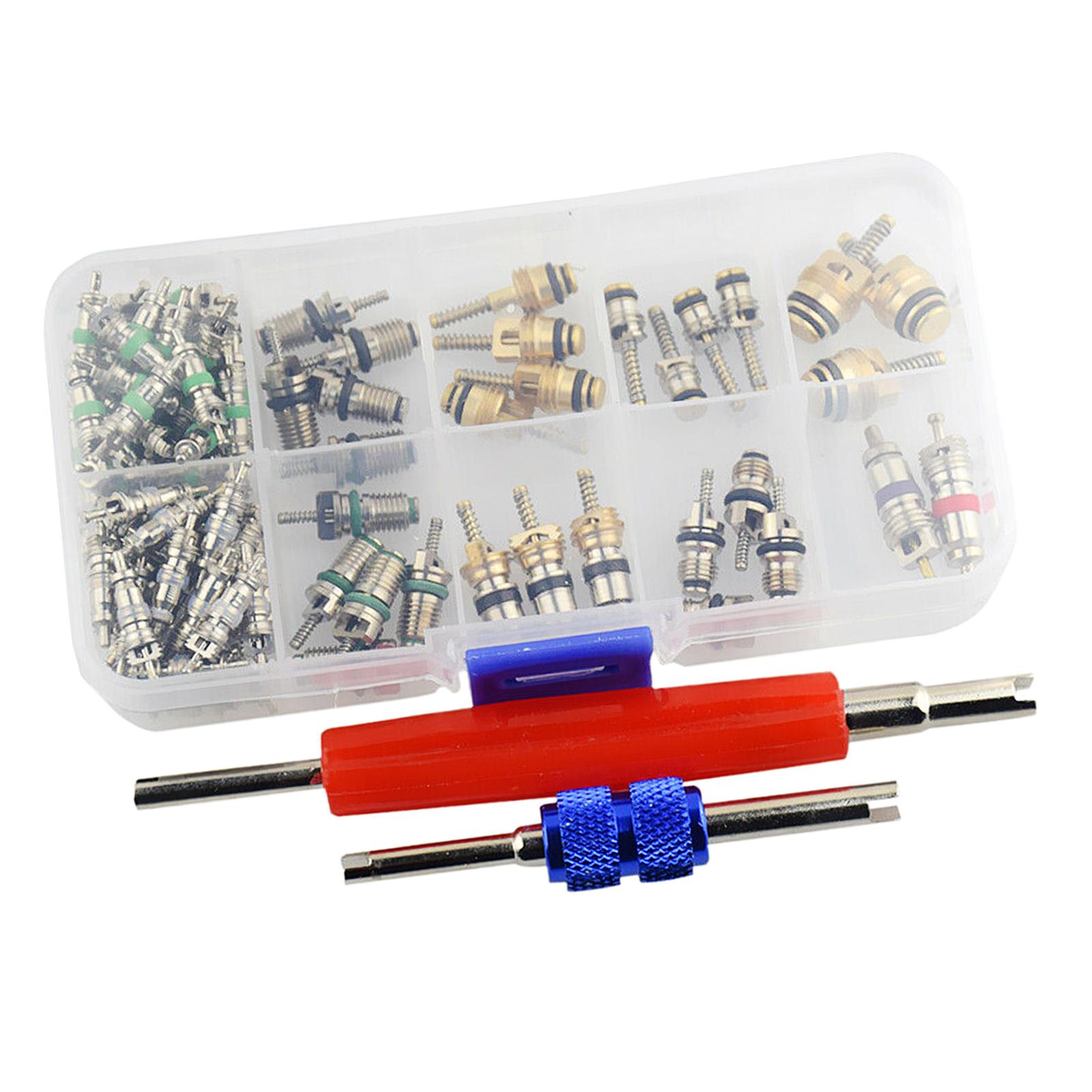 Ioensy - Juego De Surtido Profesional Duradero Con Núcleo De Válvula De Aire Acondicionado Para Coche R12