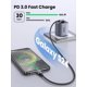thumbnail image 4 of Cable USB‑C UGREEN 60W de 3 m con ángulo recto y carga rápida, 4 of 9