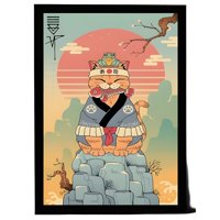 Genérico - Cuadro Gato Japonés Sushi 33X48 Cm