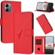 thumbnail image 1 of Funda Cartera Fibra de Carbono para Motorola MOTO G Play 2025 con Soporte y Cierre Magnético Rojo, 1 of 6