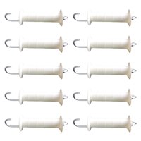 Ioensy - 10 Manijas De Puerta De Cerca Aisladas, Resistentes Y Con Resorte Para Uso En Granjas Exteriores.