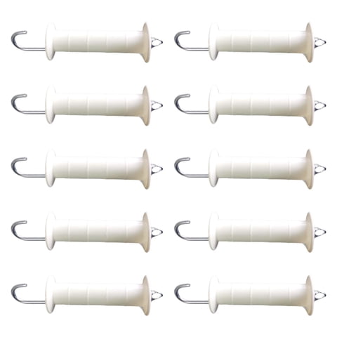 Ioensy - 10 Manijas De Puerta De Cerca Aisladas, Resistentes Y Con Resorte Para Uso En Granjas Exteriores.