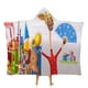 thumbnail image 1 of Gee-Raffa Manta Capa con Capucha Anti-Bolitas, Manta de Lana Ártica Suave, Manta Portátil de Felpa Ligera y Lujosa, Poncho para Siesta en Casa y Oficina, 100*130cm, 1 of 6