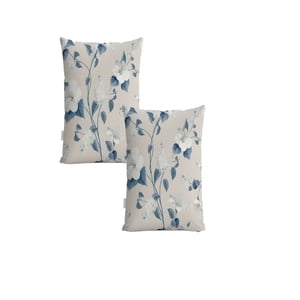 Genérico - Pack De 2 Fundas De Cojin Floreadas 45X45 Beige 02