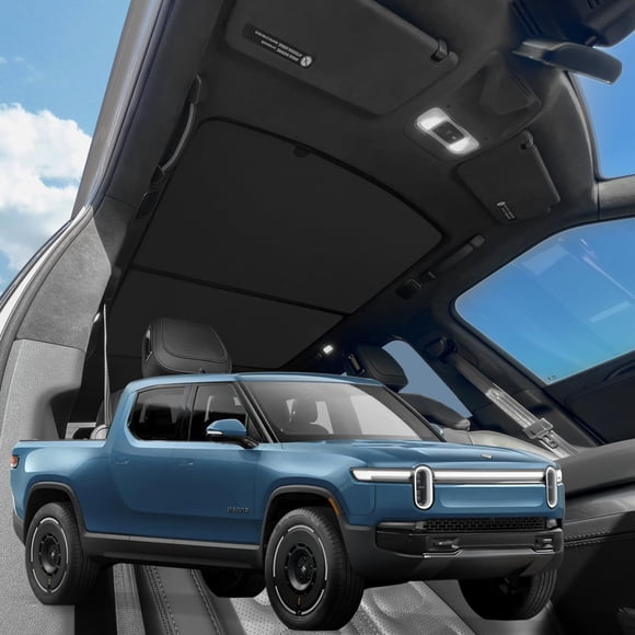 Parasol de techo VION para Rivian R1T, interior negro