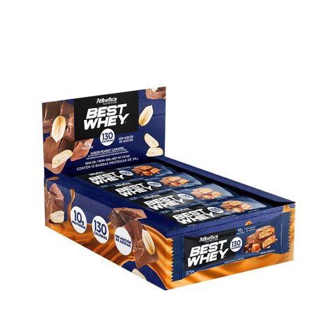 Atlhetica - Box De 12 Barras Best Whey 10G Peanut Caramel