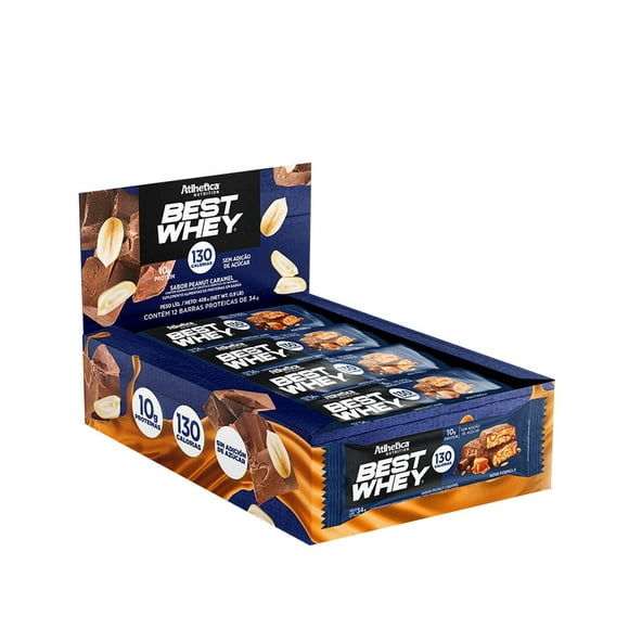 Box De 12 Barras Best Whey 10g Peanut Caramel