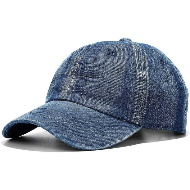 Gorra de béisbol lavada, de algodón vaquero desgastado, ajustable, estilo polo, unisex