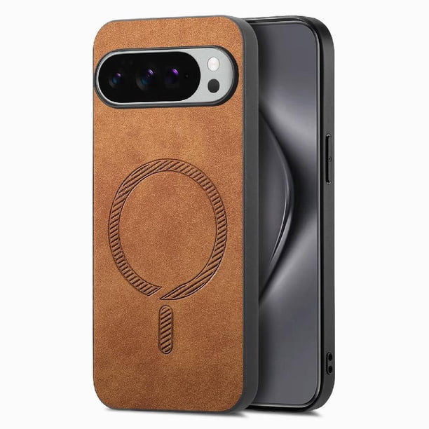 Magnetic Slim Case for Google Pixel 10 Pro XL with Camera Guard & Anti-Scratch Back Brown