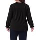 thumbnail image 3 of Agnes Orinda Conjuntos de Halloween Blusas de Talla Grande para Mujer con Pliegues, Manga Larga, Cuello Redondo, Puños Elásticos, Blusa Elegante de Oficina 4X Negro, 3 of 6