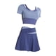 thumbnail image 3 of Faldas de entrenamiento para mujer, faldas de tenis de manga corta para mujer, faldas pantalón de Golf atléticas elásticas, traje de Yoga, ropa deport, 3 of 5