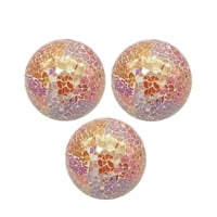 Magideal - 3X Bolas De Esfera De Mosaico Bolas De Vidrio Decorativo Diámetro De Diámetro Divertido De 8 Cm Filete De Tazón Artístico Para Mesa De Café Estante De Estilo A