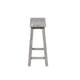 thumbnail image 3 of Taburete Benjara Accent Saddle Design, madera, gris, 3 of 6