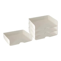 Magideal - Organizador De Mesa Con Soporte De Papel A4, Cajón De 4 Niveles, Estante De Almacenamiento De Escritorio Apilable Para Documentos De Oficina, Archivos