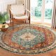 thumbnail image 1 of Alfombra Lahome Boho Tribal redonda de 6 pies, lavable, para sala de estar, 1 of 9
