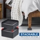 thumbnail image 5 of Uxcell Elevadores de Muebles de 1.5 Pulgadas Elevadores de Cama Cuadrados Ajustables Apilables para Sofá, Negro Paquete de 4, 5 of 7