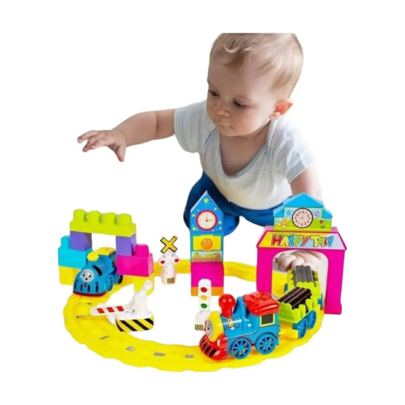 Trencito Musical Con Bloques Pista Locomotora Infantil A Pilas
