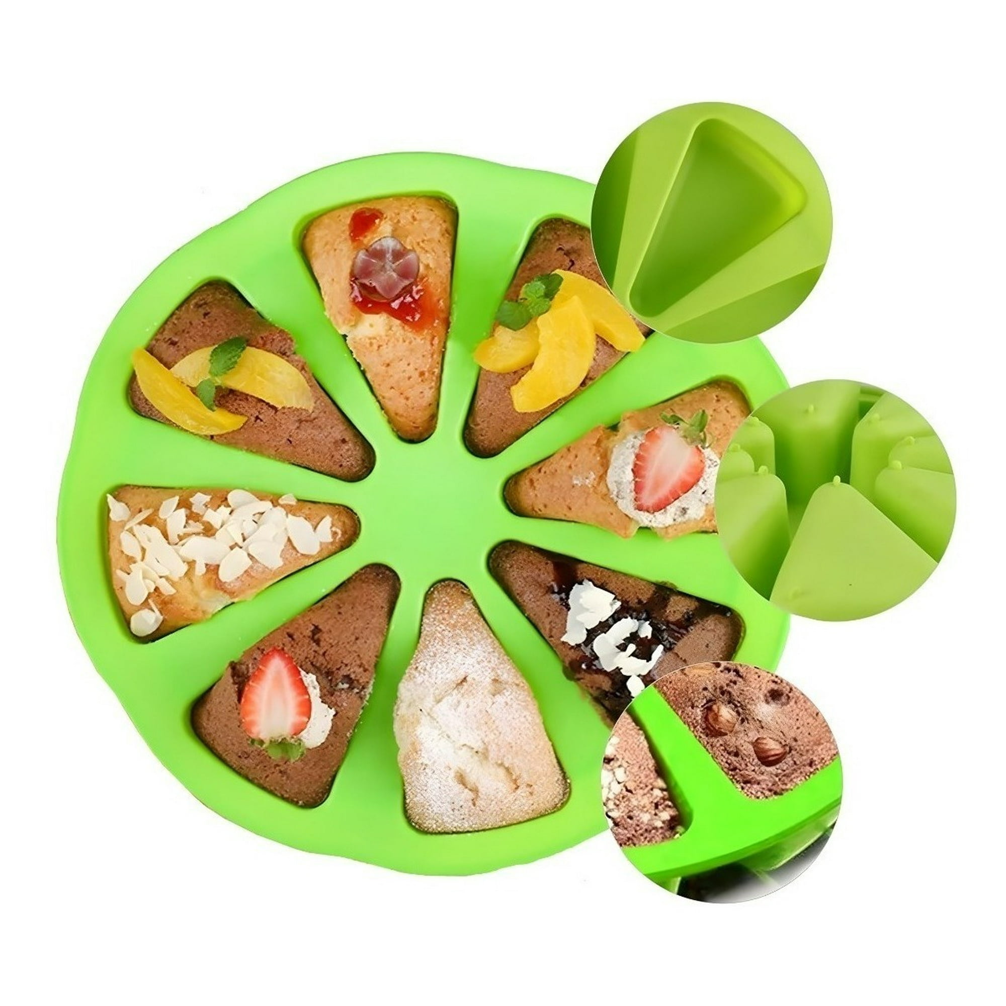 Genérico - Molde Silicona Rebanada Moldes Reposteria Molde De Porciones