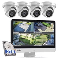 Sistema De Cámara De Seguridad Panoob Con Cable De 8 Mp Y 8 Canales Con Monitor